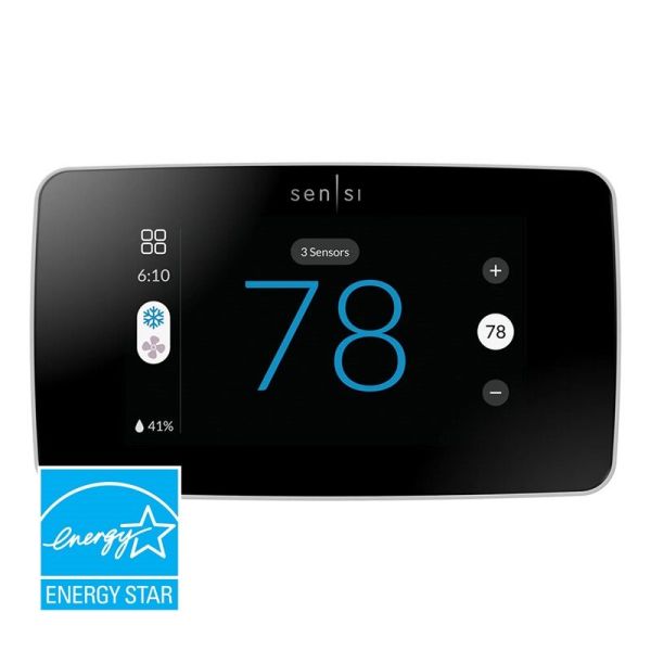 Sensi Touch 2 Smart Thermostat with a user-friendly touchscreen interface, designed for easy temperature adjustments and enhanced home comfort control.